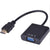 Quest HDI-6102 HDMI (M ) to VGA F, Black