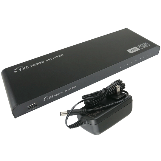 4K HDMI Splitter with 3D, UHD-HDR Support, 60Hz - 1x2, 1x4, 1x8