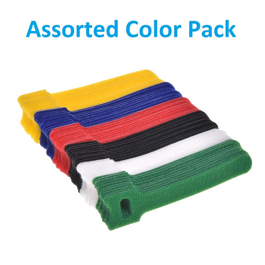 Hook and Loop Wrap Strap 1/2" Width Assorted colors , 60pc Pack