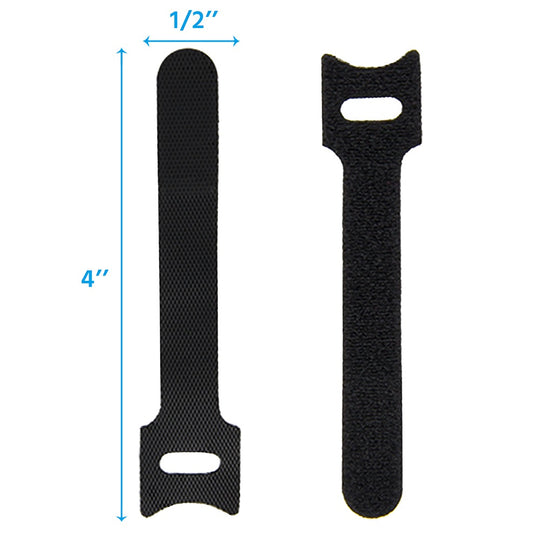 Hook and Loop Wrap Strap 1/2" Width Assorted colors , 60pc Pack