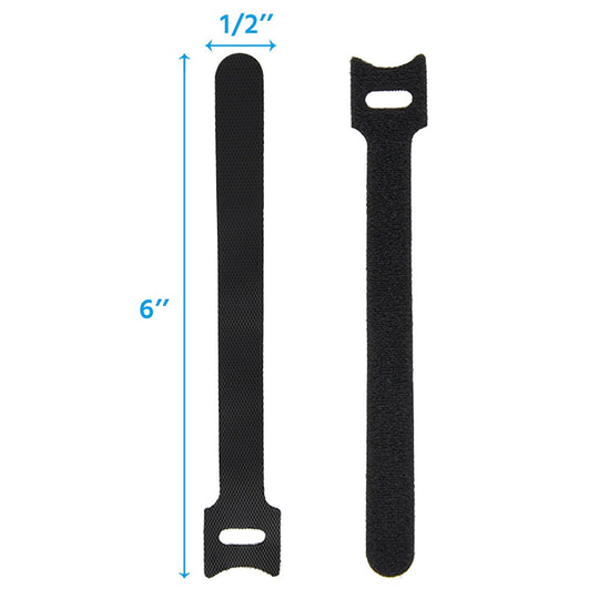 Hook and Loop Wrap Strap 1/2" Width Assorted colors , 60pc Pack