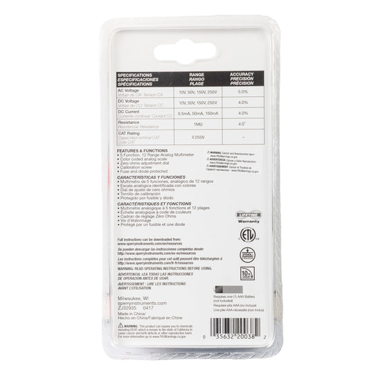 Sperry Instruments 13 Range Analog Multi-Tester, HSP5