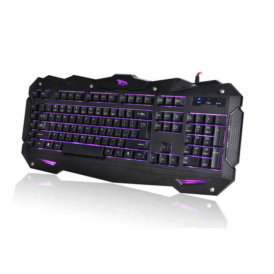 iMicro Cobra IM-KBCOBV8 110-Key Wired USB LED Backlit Gaming Keyboard (Black)
