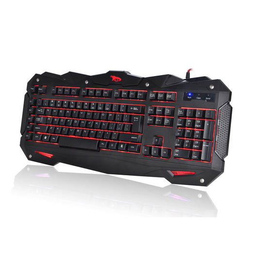 iMicro Cobra IM-KBCOBV8 110-Key Wired USB LED Backlit Gaming Keyboard (Black)