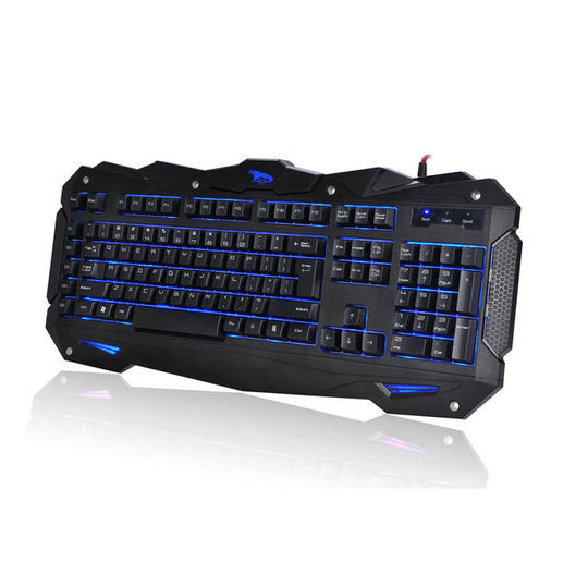 iMicro Cobra IM-KBCOBV8 110-Key Wired USB LED Backlit Gaming Keyboard (Black)