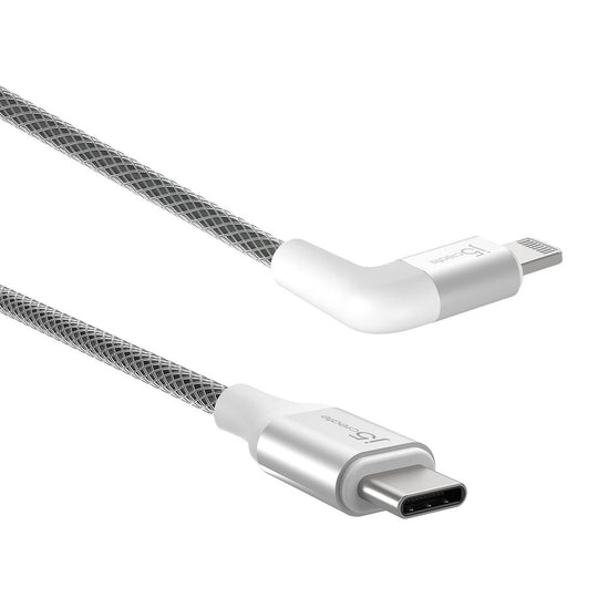 j5create USB -C™ to Right-Angle Lightning® Cable, 4ft