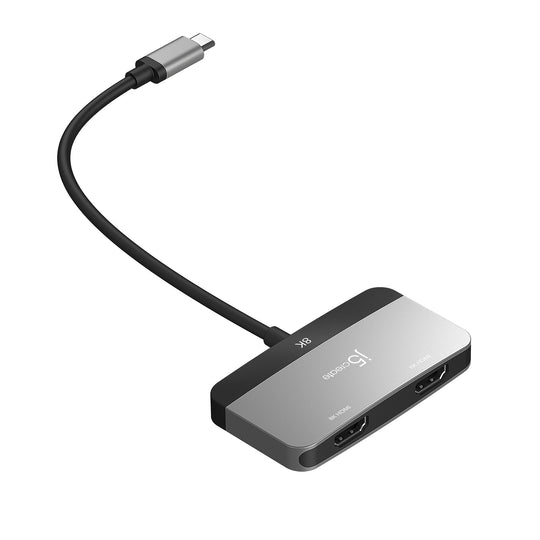 j5create 8K USB-C® to Dual HDMI™ Display Adapter