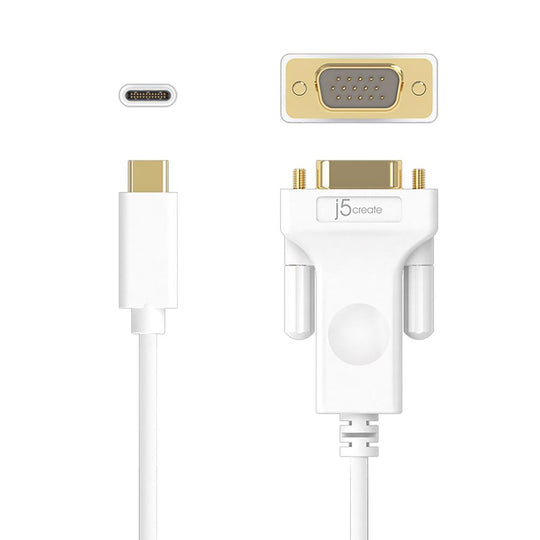 j5create JCC111 USB Type-C to VGA Cable, 6ft