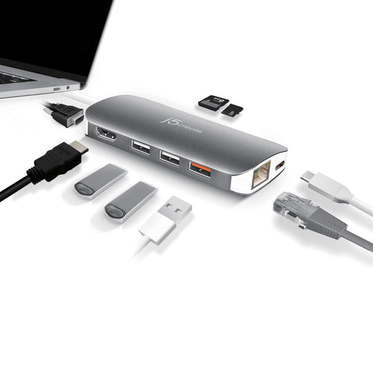 j5create JCD384 USB-C™ 10-in-1 Multi Adapter