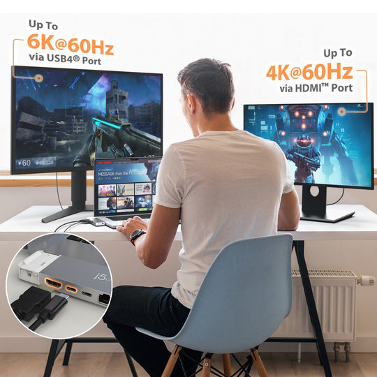 j5create 4K60 Pro USB4® Hub with MagSafe® Kit