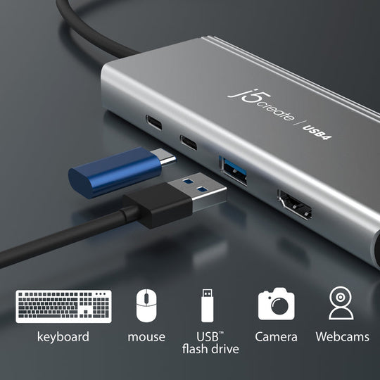 j5create USB4® Dual 4K Multi-Port Hub