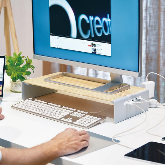 j5create JCT425 Multi Function Monitor Stand with USB Type-C 4K & USB 6-Port HUB with Power Delivery