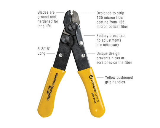 Jonard Tools Fiber Optic Stripper, 125 Micron