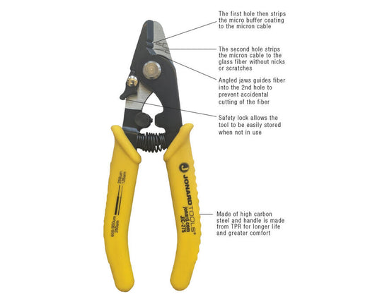 Jonard Tools Fiber Optic Stripper, Two Hole
