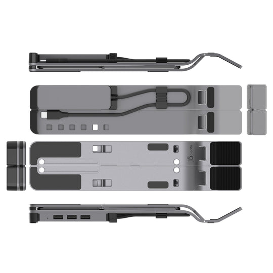 j5create Laptop Stand with USB™ 4-Port Hub