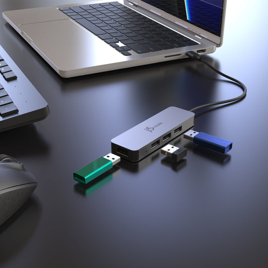 j5create Laptop Stand with USB™ 4-Port Hub