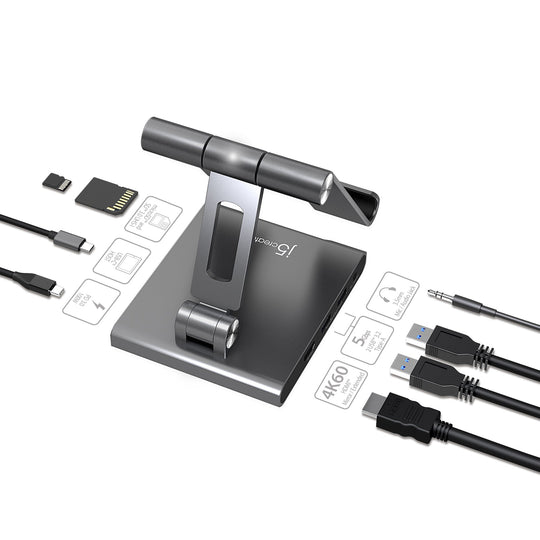 j5create Multi-Angle Stand with Docking Station for iPad Pro®