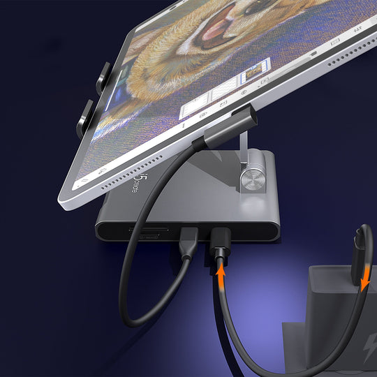 j5create Multi-Angle Stand with Docking Station for iPad Pro®