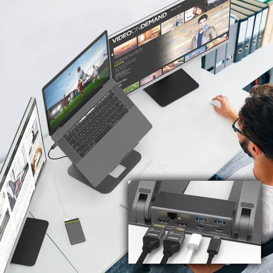 j5create Multi-Angle Dual HDMI™ Docking Stand, JTS427