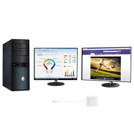 j5create JUA365 USB 3.0 to Dual HDMI Multi-Monitor Adapter
