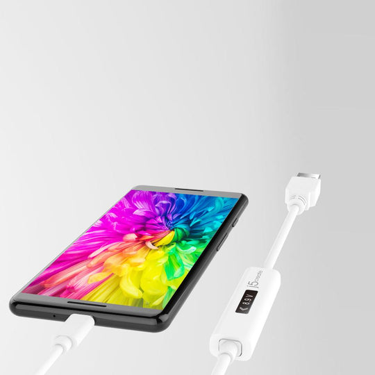 j5create JUCP13 USB™ Type-A 2.0 to USB-C™ Cable with OLED Dynamic Power Meter, 4ft