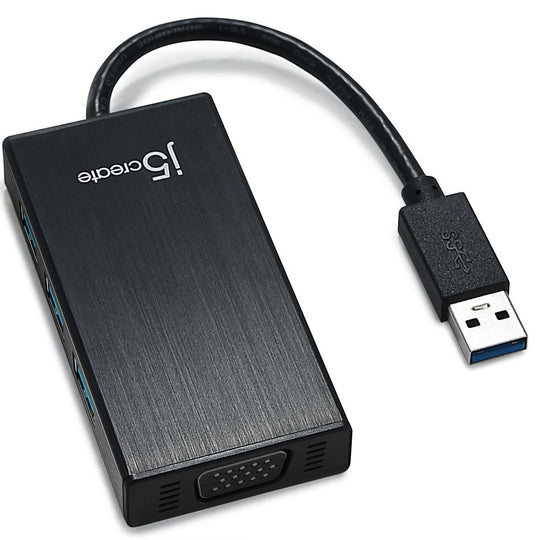 j5create JUH410 USB 3.0 VGA & 3-Port HUB