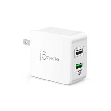 j5create JUP20 2-Port USB QC3.0 Charger