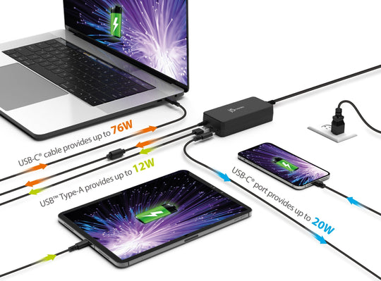 j5create 108W 3-Port PD USB-C®Super Charger