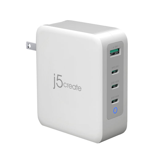 j5create 130W GaN USB-C® 4-Port Charger, JUP43130