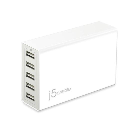 j5create JUP50 40W 5-Port USB Super Charger