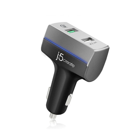 j5create JUPV20 2-Port USB QC3 Car Charger