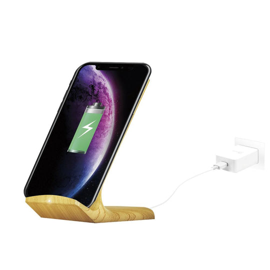 j5create JUPW1102W Mightywave (Wood Stand) 10W2-Coil Wireless Fast Charger