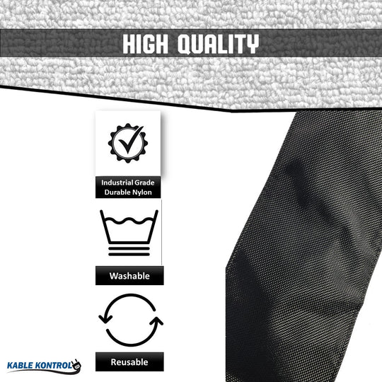 Kable Kontrol® Carpet Cord Cover - Black - 4" Wide - 6' Long
