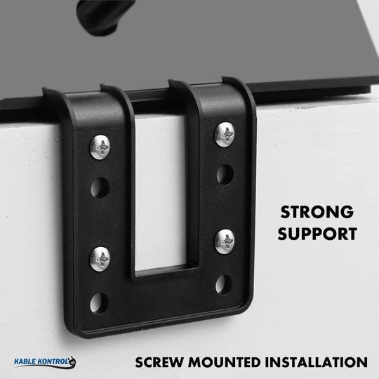 Kable Kontrol Desk Clamp Power Strip with 1 USB-C Port - 3 Power Outlets, 3 USB-A Ports, Fast Charger - 4.9ft Cord