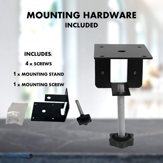 Kable Kontrol Desk Clamp Power Strip with 1 USB-C Port - 3 Power Outlets, 3 USB-A Ports, Fast Charger - 4.9ft Cord