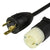 World Cord NEMA L5-20P to L5-15R 15A 125V 14/3 SJT Adapter Power Cord - Black