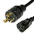 World Cord NEMA L5-30P to 5-15/20R T-SLOT 20A 125V 12/3 SJT Adapter Power Cord - Black