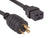 Unirise Locking NEMA Power Cord, L6/20P - C19, 20amp, 12awg, SJT Jacket, 250V, Black
