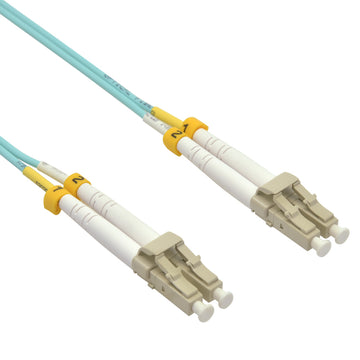 LC-LC Multimode OM4 Duplex 50/125 Aqua Fiber Patch Cable, UL, ROHS