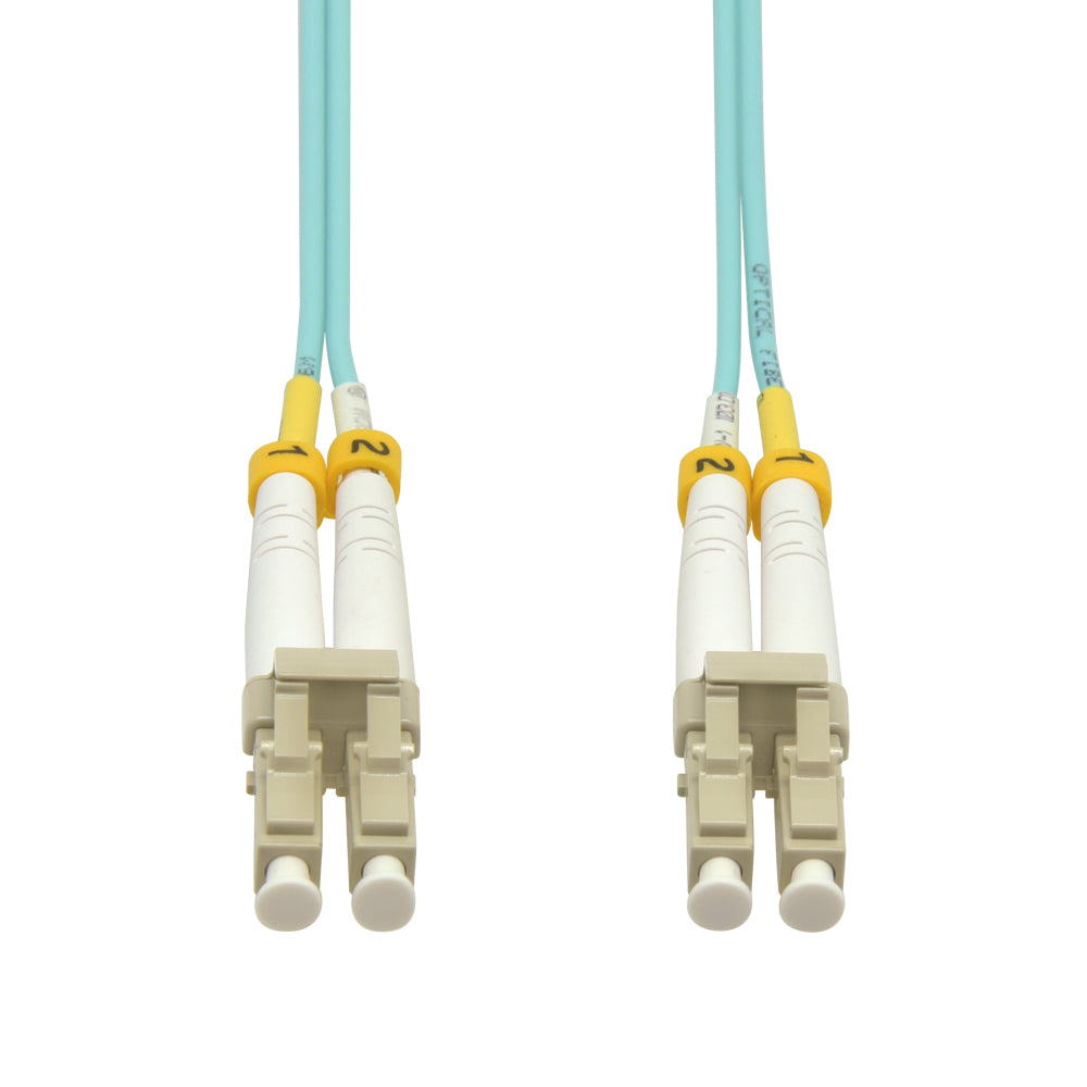 LC-LC Multimode OM4 Duplex 50/125 Aqua Fiber Patch Cable, UL, ROHS ...