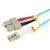 LC-SC Multimode OM4 Duplex 50/125 Aqua Fiber Patch Cable, UL, ROHS
