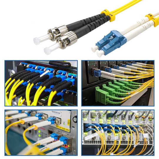 LC-ST Singlemode OS2 Duplex 9/125 Fiber Patch Cable, UL, ROHS