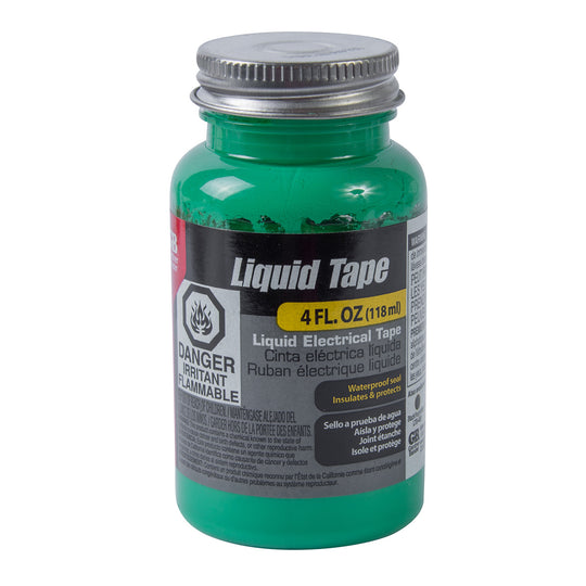 Gardner Bender Liquid Electrical Tape, Waterproof Seal, All Indoor/Outdoor Uses, Includes Brush, 4oz, 1/Jar
