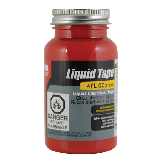 Gardner Bender Liquid Electrical Tape, Waterproof Seal, All Indoor/Outdoor Uses, Includes Brush, 4oz, 1/Jar