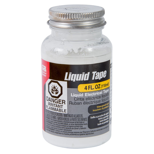 Gardner Bender Liquid Electrical Tape, Waterproof Seal, All Indoor/Outdoor Uses, Includes Brush, 4oz, 1/Jar