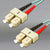 DINSpace SC/SC Multimode 50 Micron (OM3) Duplex Fiber Patch Cable, 10 Gig Aqua
