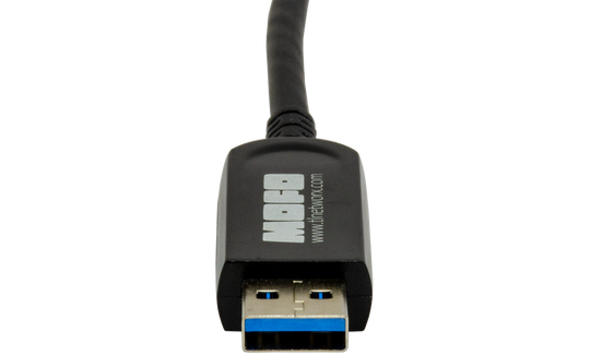 Techlogix Networx MOFO™ Media Over Fiber Optic cable - USB 3.0 M to F - Plenum - Multimode Core