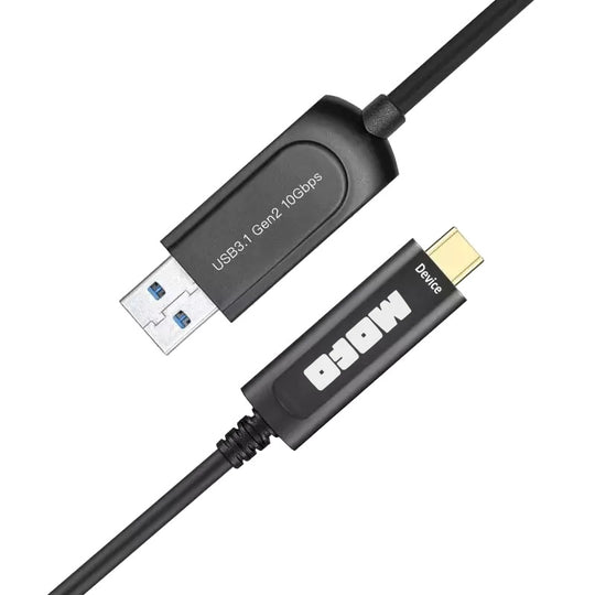 Techlogix Networx MOFO™ Media Over Fiber Optic Cable - USB 3.1/2.0/1.1 Type A F to Type C - Plenum Rated