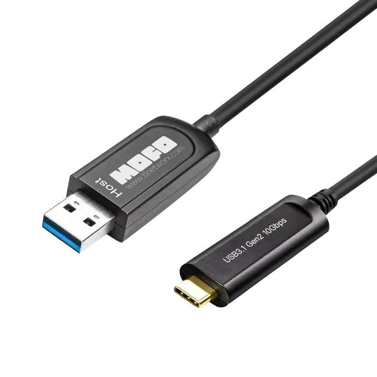 Techlogix Networx MOFO™ Media Over Fiber Optic Cable - USB 3.1/2.0/1.1 Type A F to Type C - Plenum Rated