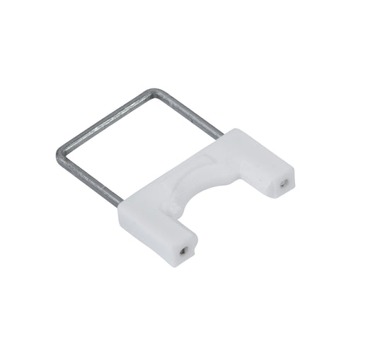Gardner Bender 3/8 in (10mm), Metal Insulated Staples Designed for use in Cable Boss Staple Gun, White, (200-Pack), MPS-2100